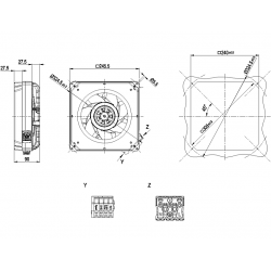 K3G200-AD21-01 Compact diagonal fan