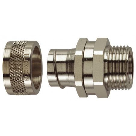 FU16-M16-S Metal choke with movable male thread