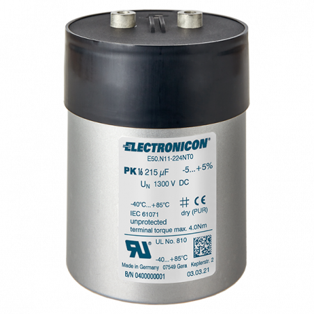 Condensadores de DC E50.N85-564NT0 con baja inductancia