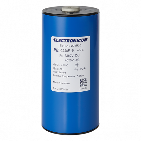 E51.P13-253R20 Axial DC capacitors with low inductance