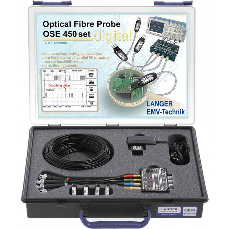 OSE 450 4-channel fiber probe set, 50 Mbps