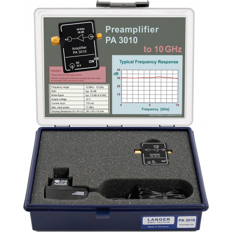 PA 3010 set of 10 MHz preamplifier up to 10 GHz