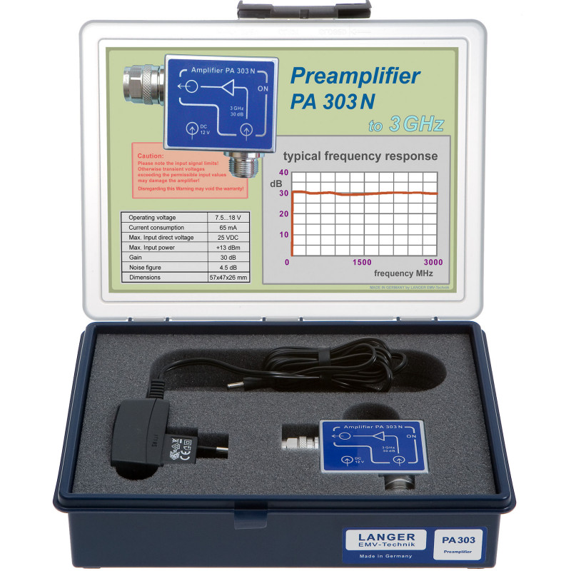 PA 303 N SET PREMPLIFIER 100 kHz iki 3 GHz