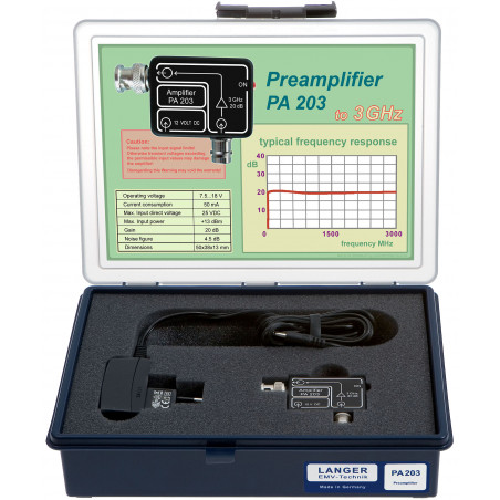 PA 203 BNC set Preamplifier 100 kHz up to 3 GHz