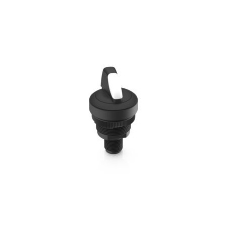 Ramo 22 s, interruptor selector, redondo, 2 no, m12 4 pines A codificado, anillo negro, 1 x 40 °