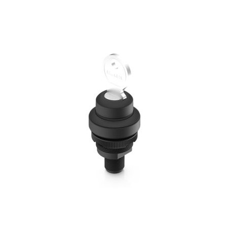 Ramo 22 K, key switch, round, 2 no, M12 4-PIN A-CODED, black, 1 x 40 °, temporary