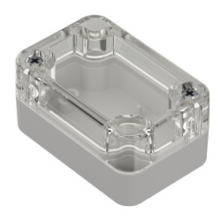 ZP60.40.30JpH TM PC HERMETIC HOUSING ZP60.40.30 LIGHT BOTTOM - CLEAR TOP WITH GASKET AND BRASS