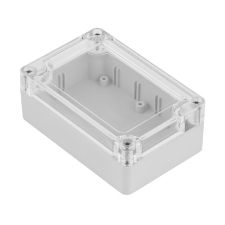 ZP90.90.60Jp TM ABS-PC PLASTIC HOUSING ZP90.90.60 LIGHT BOTTOM - CLEAR TOP WITH ABS-PC BRASS SLEEVES