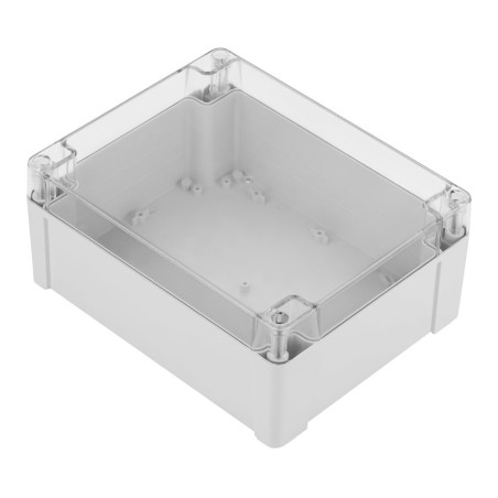 ZP240.190.105Jp TM PC BOÎTIER EN PLASTIQUE ZP240.190.105 FOND LÉGER - DESSUS TRANSPARENT AVEC