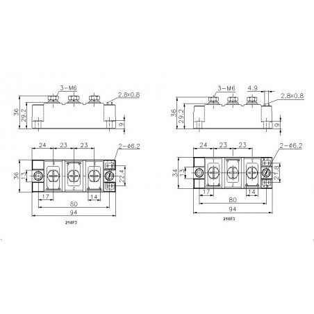 MTC135-14-216F3 Modulul tiristor.