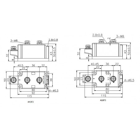 MTC250-12-413F3 Тиристорний модуль