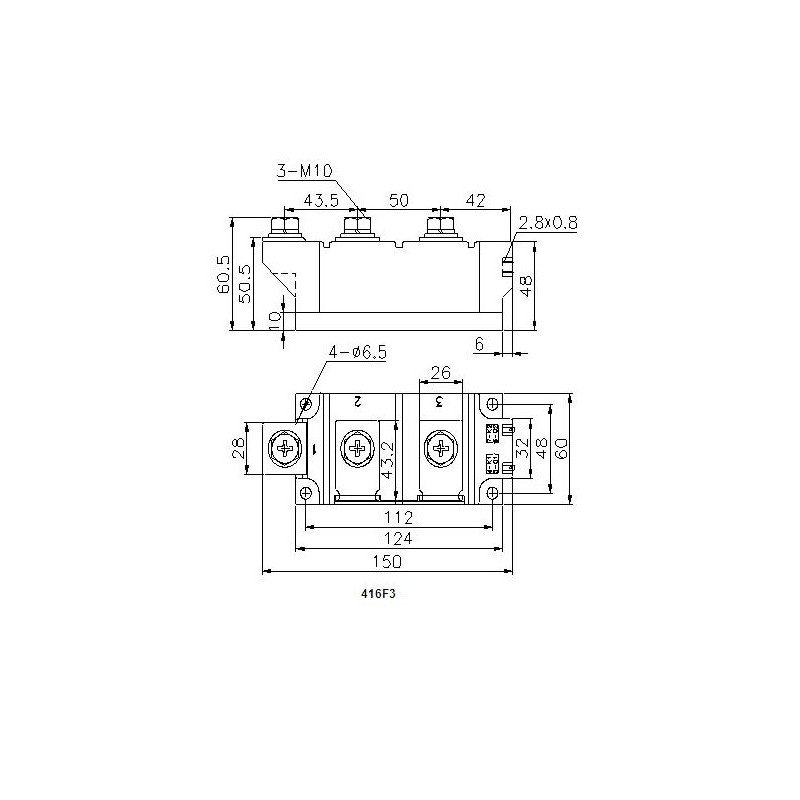 MTC570-14-416F3 Thyristor Module