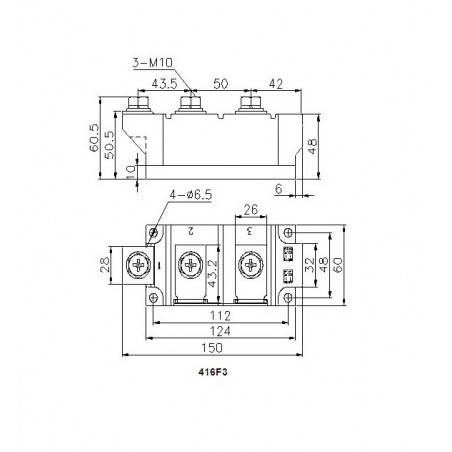 MDC570-12-416F3 Diode Module