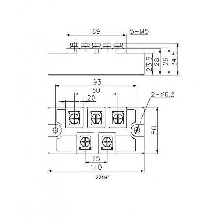 MDS150-16-221H5 Bridge Rectifier