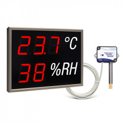 Autonomic LED display with temperature and humidity measurement function