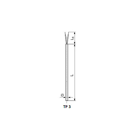 Thermoelectric temperature jacket sensor with free endings. Type: tp3