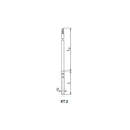 Capteur de température thermoélectrique ou résistif. Type: KT2