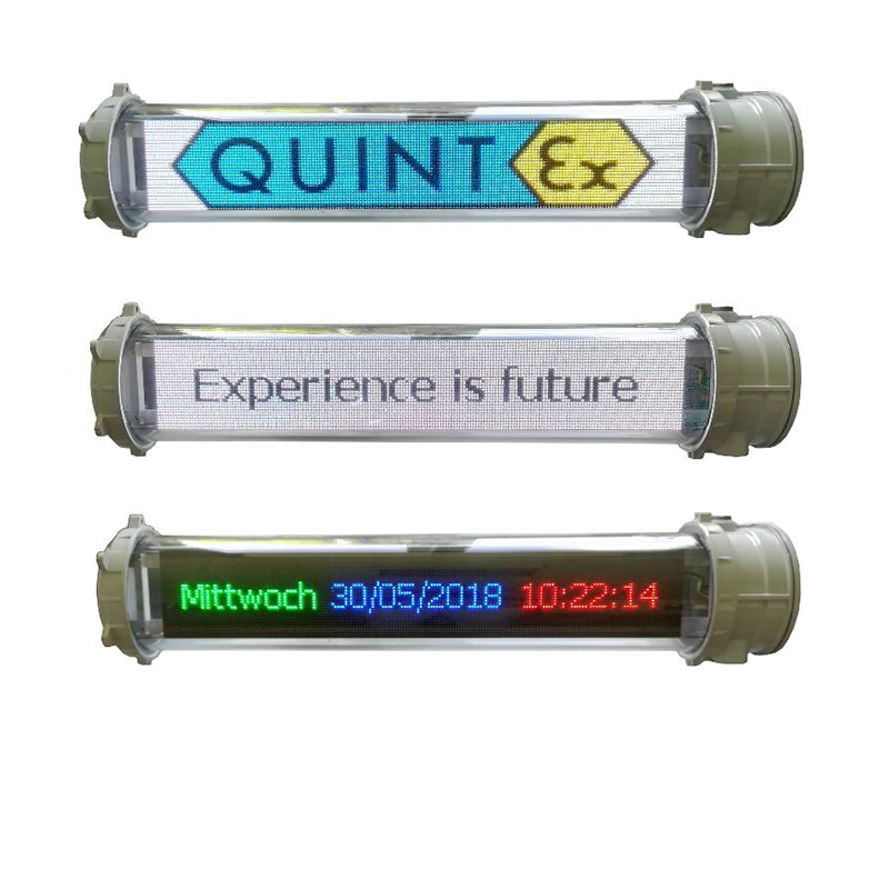 QX-VISUEX: visualización en forma de un tubo LED diseñado para trabajar en espacios de explosión en