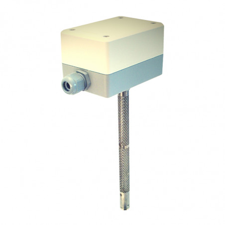 Moisture and temperature sensor with polyga element