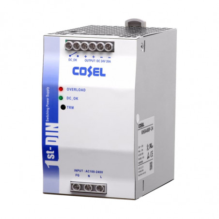 AC / DC power supplies on the COSEL KHNA DIN rail