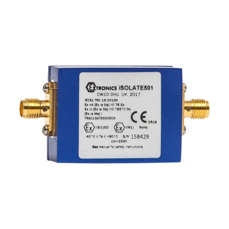 Broadband, intrinsically safe Separator radio signal isolate501