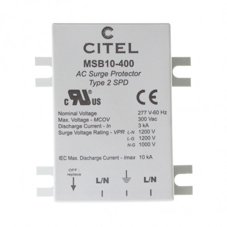 3 (d) MSB6 y MSB10 Arrestadores de sobretensiones para protección LED en edificios