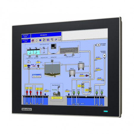 FPM-7121T - Moniteur industriel, moniteur plat 12.1 "XGA TFT LCD avec VGA et DP, entrée IP66