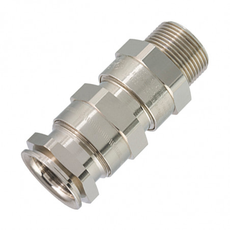 ADE-1F2 DS - Metal cable glands with double seal for uninterrupted wire