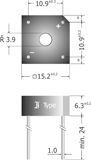 Mostki prostownicze 1-fazowe i 3-fazowe firmy DIOTEC typ 15,2x15,2x6,3