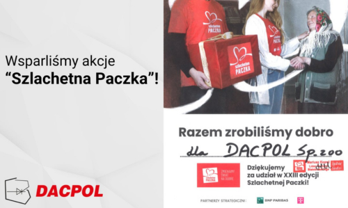 Wsparliśmy akcję Szlachetna Paczka!